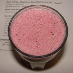 Red, White, Blueberry Breakfast Smoothie