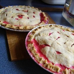 Rhubarb-Raspberry-Apple Pie