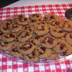 Raspberry Almond Oatmeal Cookies