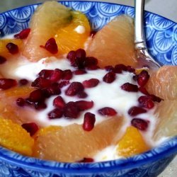 Minted Pomegranate Yogurt With Grapefruit Salad