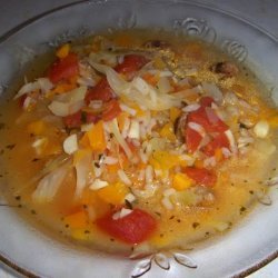 Garlic Vegetable Pasta Soup
