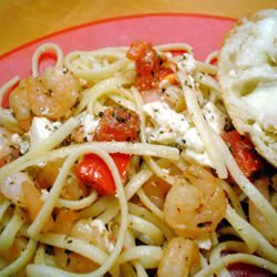 Shrimp and Feta Cheese Pasta