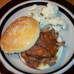 Slow Cooker Southern Barbecue Pork on a Bun