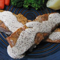 Thyme-Roasted Salmon With Horseradish-Dijon Sour Cream