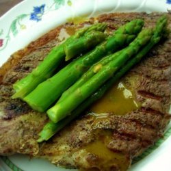 Strip Steaks With Broiled Asparagus