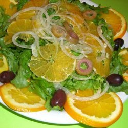 Orange Salad With Onion and Olives