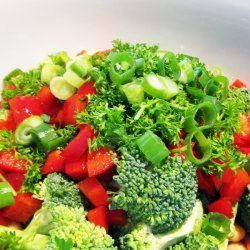 Broccoli and Red Bell Pepper Salad