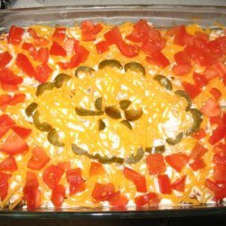 Easy Meaty 7-Layer Taco Dip