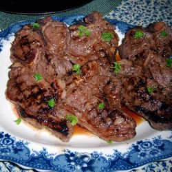 Grilled Lamb Chops in Pomegranate Marinated