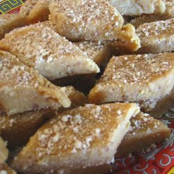 Cheesy kalakand (barfi) squares!