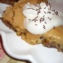Chocolate Chip Pie With Bourbon Whipped Cream