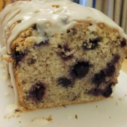 White Chocolate-Iced Blueberry Loaf