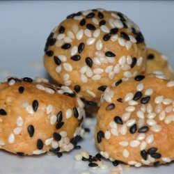 Sesame Cheese Olive Poppers