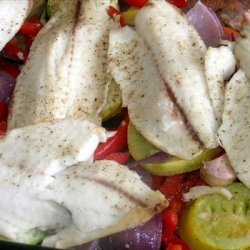 Oven Baked Cod with Roasted Vegetables