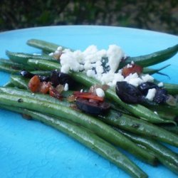 Greek Style Green Beans With Tomatoes and Feta Cheese