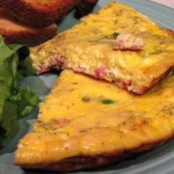 Spring Frittata With Ham, Asparagus, and Herbs