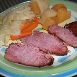Sheila's Famous Mustard-Glazed Corned Beef and Cabbage