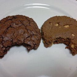 Deep Dark Chocolate Fudge Cookies