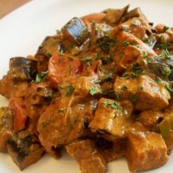 Eggplant, Tomato and Green Onion Curry