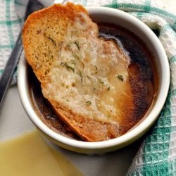 French Onion Soup With Cheese Croutons