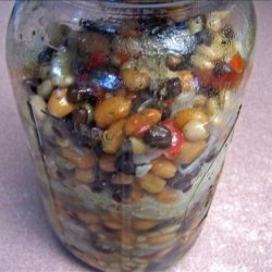 3-Bean Salad With Marinated Sweet Onions and Roasted Peppers