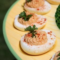Red Deviled Eggs