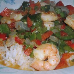 Spicy Stir Fried Shrimp and Peppers
