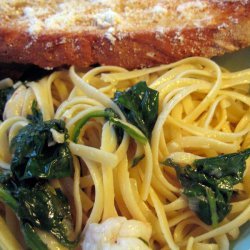 Garlic Shrimp and Spinach Pasta