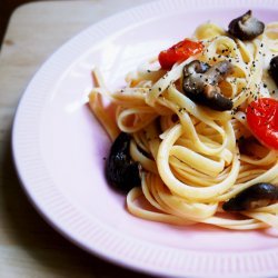 Spaghetti With Roasted Eggplant and Cherry Tomatoes