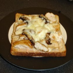 Chicken and Mushroom Open Face Melt With BBQ Mayo
