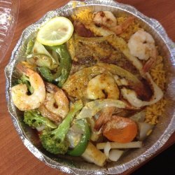 Yellow Rice With Vegetables and Shrimp