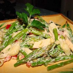 Asparagus Pasta Salad With Parmesan Dressing