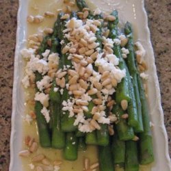 Honey-Lime Asparagus with Goat Cheese