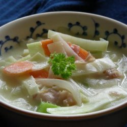 Creamed Cabbage Soup Lightened Up!