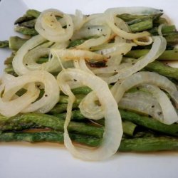 Roasted Asparagus With Onions