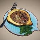 Roasted Acorn Squash With Wild Rice Stuffing