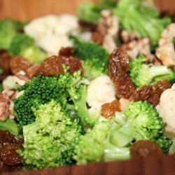 Broccoli Raisin Cauliflower Salad