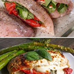 Chicken With Basil and Red Peppers