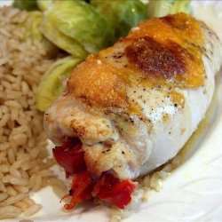 Chicken Rolls Stuffed With Bell Peppers