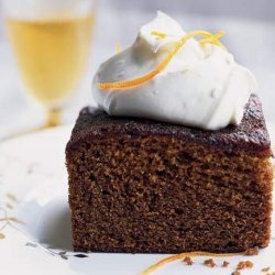 Molasses-Gingerbread Cake With Mascarpone Cream