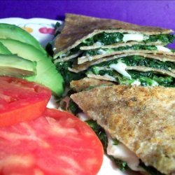 Tortillas With Spinach and Mozzarella Cheese