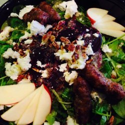 Spinach With Apples and Feta Cheese