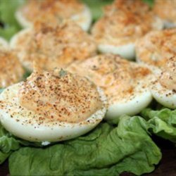 Bacon and Tomato Deviled Eggs