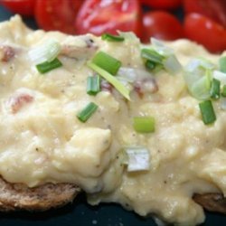 Creamy Swiss Eggs on Biscuits