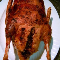 Roast Goose With Wild Rice-Chestnut Stuffing