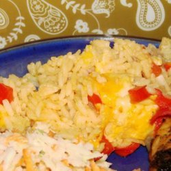 Baked Cheddar and Tomato Rice