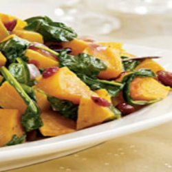 Butternut Squash With Baby Spinach