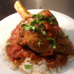 Indian Style Curried Lamb Shanks