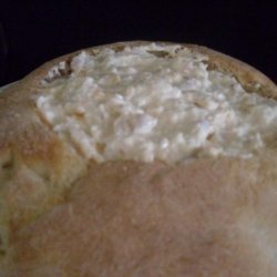 Hot Crab Dip in a Round Loaf
