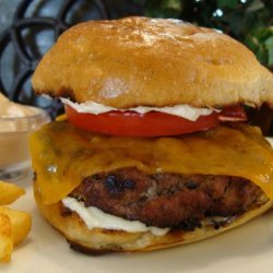 Grilled  Burgers With Horseradish and Cheese